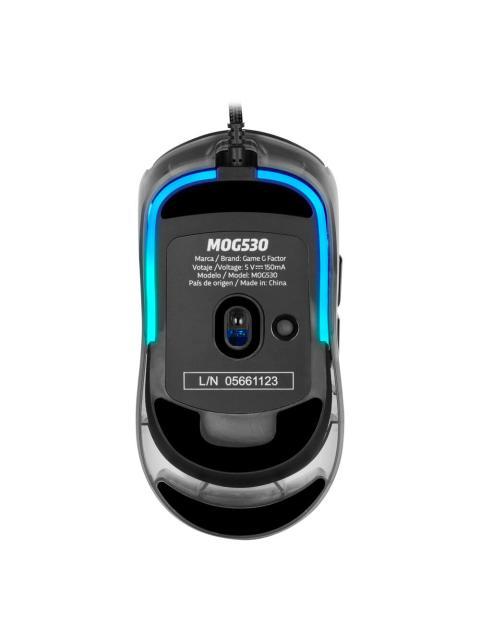 MOUSE GAMER GAME FACTOR OPTICO MOG530 ALAMBRICO USB 12.000DPI NEGRO - Imagen 2