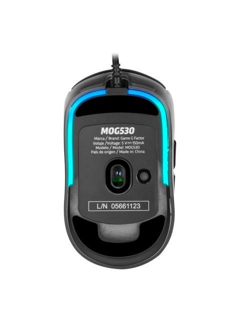 MOUSE GAMER GAME FACTOR OPTICO MOG530 ALAMBRICO USB 12.000DPI NEGRO - Imagen 4