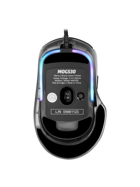 MOUSE GAMER GAME FACTOR OPTICO MOG530 ALAMBRICO USB 12.000DPI NEGRO - Imagen 5