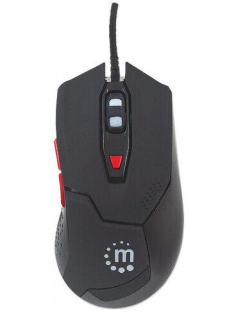 MOUSE GAMER MANHATTAN OPTICO 176071 ALAMBRICO USB-A 2400DPI NEGRO - Imagen 4