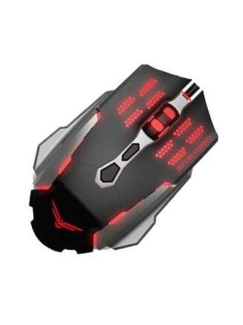 MOUSE GAMER NACEB LASER NA-630 ALAMBRICO USB IZQUIERDO 2400DPI NEGRO-PLATA - Imagen 3