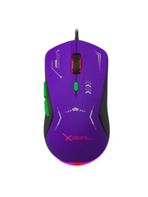 MOUSE GAMER XZEAL OPTICO XZ-401 INALAMBRICO USB-A 7200DPI MORADO - Imagen 2