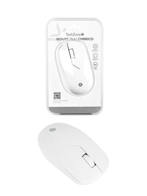 MOUSE INALAMBRICO ARMOR RECARGABLE TECHZONE COLOR BLANCO 1200 DPI 3 BOTONES. - Imagen 3