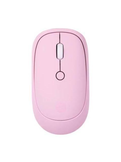 MOUSE INALAMBRICO TECHZONE TERMINADO RUBBER SILENCIOSO COLOR ROSA
