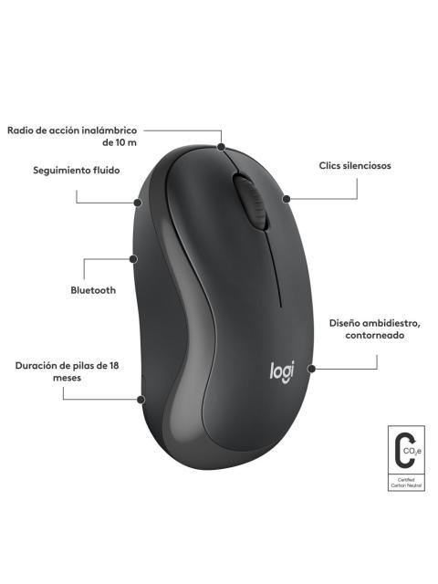 MOUSE LOGITECH OPTICO M240 SILENT INALAMBRICO BLUETOOTH 4000DPI GRAFITO - Imagen 7