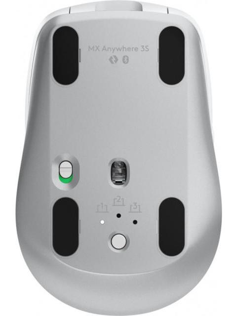 MOUSE LOGITECH OPTICO MX ANYWHERE 3S RECARGABLE INALAMBRICO USB 8000PDI GRIS PALIDO - Imagen 8
