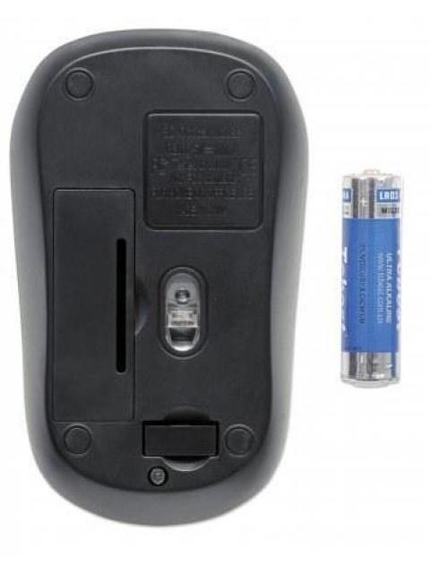 MOUSE MANHATTAN OPTICO SUCCESS INALAMBRICO USB 1000 DPI NEGRO-AZUL - Imagen 2