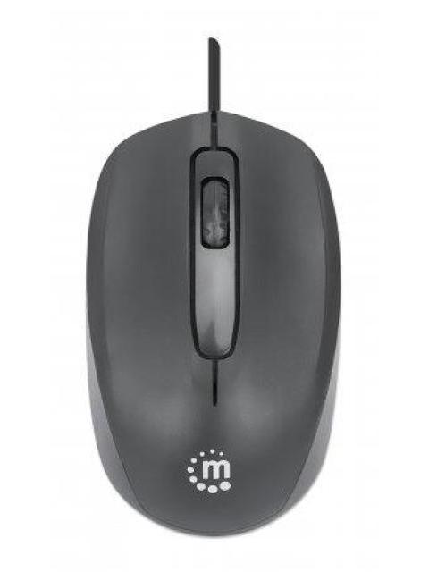 MOUSE MANHATTAN OPTICO COMFORT II ALAMBRICO USB-A 1000DPI NEGRO - Imagen 4