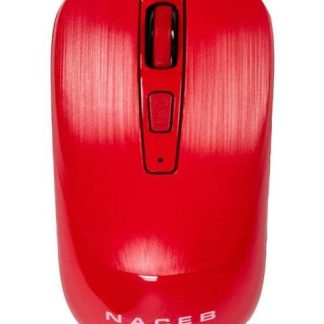 MOUSE NACEB NA-0137R INALAMBRICO OPTICO 1.600DPI RF INALAMBRICO ROJO
