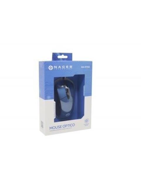 MOUSE NACEB TECHNOLOGY NA0115A AZUL 6 BOTONES ALAMBRICO OPTICO 800 2400 DPI - Imagen 4