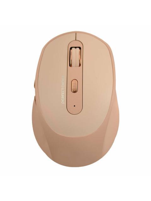 MOUSE PERFECT CHOICE OPTICO PC-045151 INALAMBRICO USB 1600DPI CAQUI