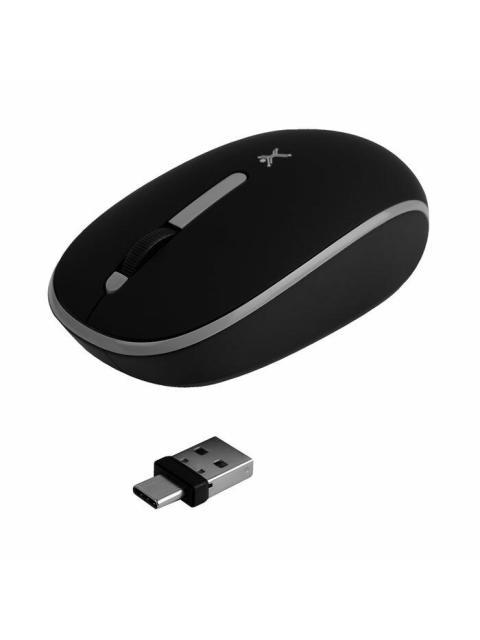 MOUSE PERFECT CHOICE OPTICO WHISPER RF INALAMBRICO USB-C 1000DPI NEGRO - Imagen 2