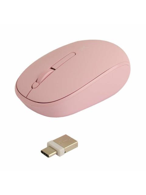 MOUSE PERFECT CHOICE OPTICO WHISPER RF INALAMBRICO USB-C 1000DPI ROSA - Imagen 2