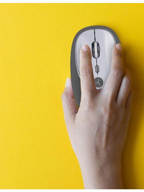 MOUSE TECHZONE OPTICO JELLY-MATE RF INALAMBRICO 1200 DPI GRIS - Imagen 3