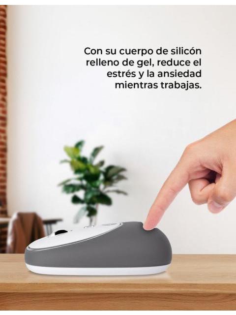 MOUSE TECHZONE OPTICO JELLY-MATE RF INALAMBRICO 1200 DPI GRIS - Imagen 6