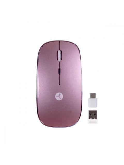 MOUSE TECHZONE TZACMOI27 INALAMBRICO OPTICO 1.600DPI RF INALAMBRICO ROSA - Imagen 2