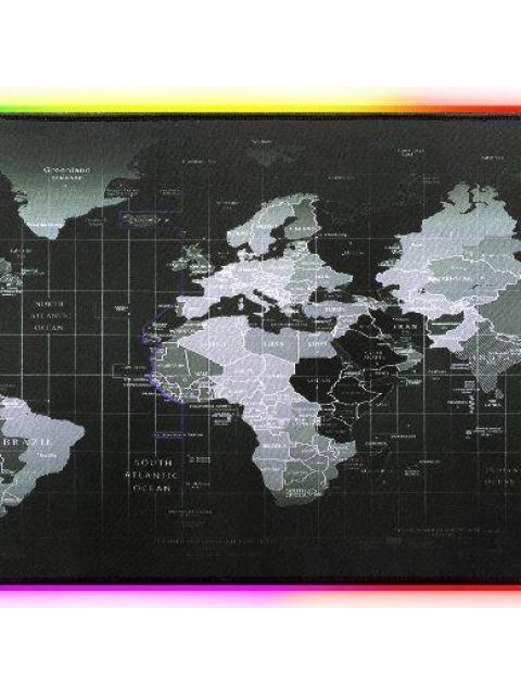 MOUSEPAD GAMER BROBOTIX PLANISFERIO XL RGB NEGRO-GRIS 651329 - Imagen 3