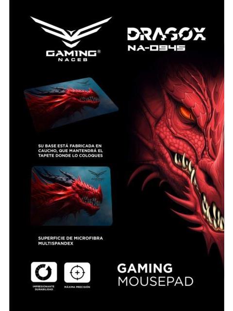 MOUSEPAD GAMER NACEB DRAGON X 31.6 X 24CM MULTICOLOR - Imagen 8