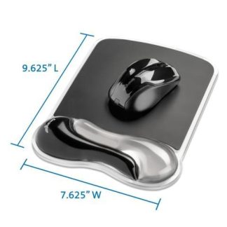 MOUSEPAD KENSINGTON CON DESCANSA MUNECAS K62399US 19.3CM X 24.4CM NEGRO-GRIS