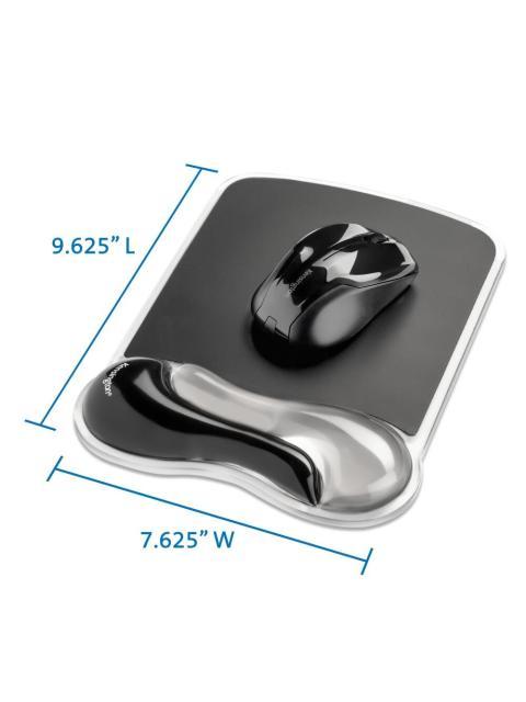 MOUSEPAD KENSINGTON CON DESCANSA MUNECAS K62399US 19.3CM X 24.4CM NEGRO-GRIS