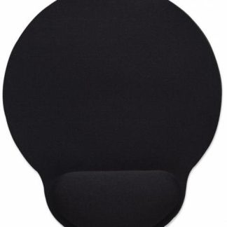 MOUSEPAD MANHATTAN CON DESCANSA MUNECAS 20X24CM GROSOR 4MM NEGRO