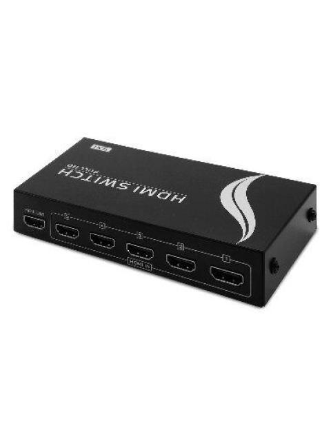 MULTIPLEXOR MANUAL HDMI DE 5 DISPOSITIVOS A 1 TV C-CONTROL REMOTO 963684 BROBOTIX