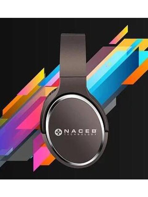 NACEB AUDIFONOS CON MICROFONO FORNAX BLUETOOTH INALAMBRICO 3.5MM NEGRO-MARRON - Imagen 5