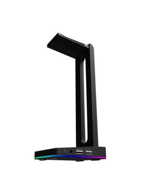 NACEB BASE PARA AUDIFONOS GAMER T11 ELEVEN RGB 2X USB 1X 3.5MM NEGRO