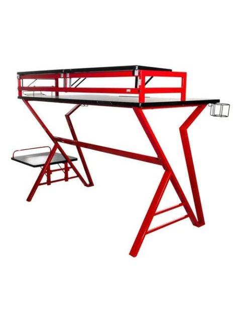 NACEB ESCRITORIO GAMER NA-0646 119CM X 64.7CM NEGRO-ROJO - Imagen 4