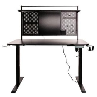 NACEB ESCRITORIO GAMER NA-0647 RGB ALTURA AJUSTABLE 174CM X 62.5CM NEGRO