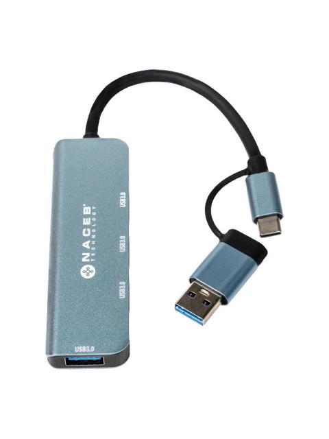 NACEB HUB USB-A - USB-A 3.0 USB-C 5 GBIT-S - Imagen 6