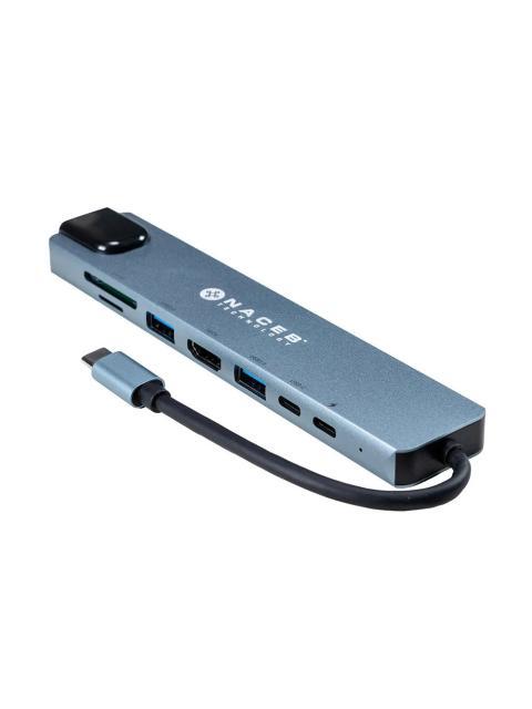 NACEB HUB USB-C - HDMI RJ-45 USB-A 3.1 USB-C 480 MBIT-S - Imagen 8