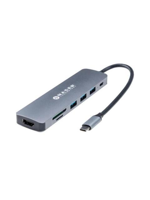 NACEB HUB USB-C - HDMI USB-A 3.1 USB-C 480 MBIT-S - Imagen 4