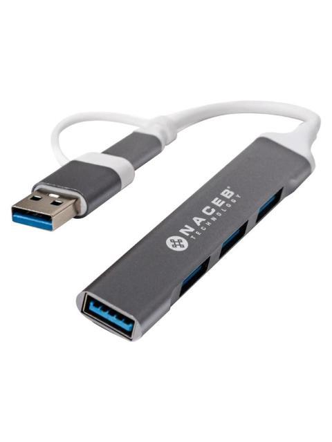NACEB HUB USB-C-USB-A - USB-A 2.0 USB-A 3.0 5 GBIT-S