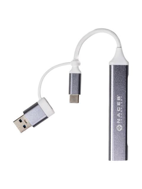 NACEB HUB USB-C-USB-A - USB-A 2.0 USB-A 3.0 5 GBIT-S - Imagen 5