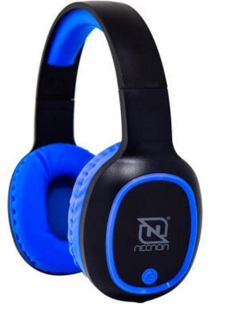 NECNON AUDIFONOS CON MICROFONO NBH-04 PRO BLUETOOTH INALAMBRICO AZUL-NEGRO