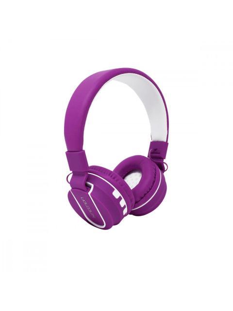 NECNON AUDIFONOS CON MICROFONO NBH-05 BLUETOOTH ALAMBRICO-INALAMBRICO USB MORADO