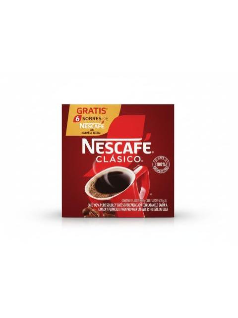 NESCAFE CLASICO PAQUETE CON 16 SOBRES DE 14 GR + 6 DE OLLA 10 GR