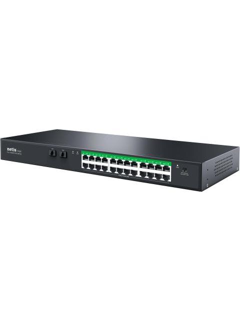 NETIS SWITCH POE P124GC 24 PUERTOS POE Y 2 PUERTOS SFP 360W 1000 MBPS WATCH DOG PLUG PLAY 250 MTS DE ALCANCE EN TRANSMISION NO ADMINISTRABLE - Imagen 3