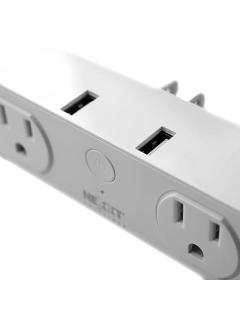 NEXXT SOLUTIONS SUPRESOR DE PICOS NHP-D610 2 CONTACTOS 2X USB 200 JOULES - Imagen 3
