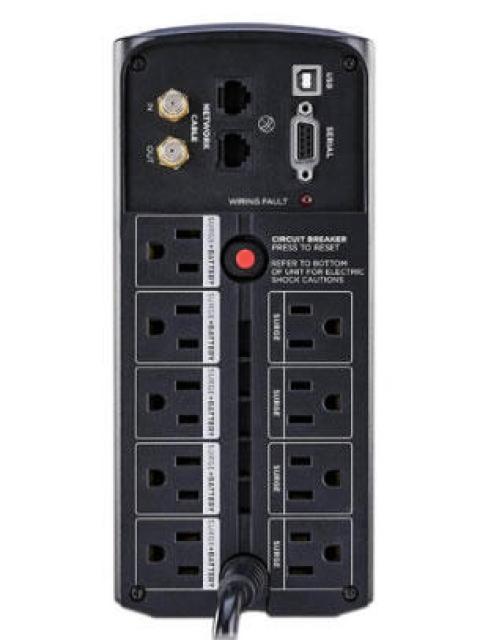 NO BREAK CYBERPOWER CP1000AVRLCDA LINEA INTERACTIVA 600W 1.000VA ENTRADA 90V - 120V SALIDA 90V - 120V 9 SALIDAS - Imagen 3
