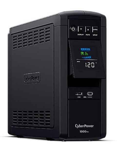 NO BREAK CYBERPOWER CP1000PFCLCD LINEA INTERACTIVA 600W 1.000VA ENTRADA 88V - 144V SALIDA 120V 5 SALIDAS