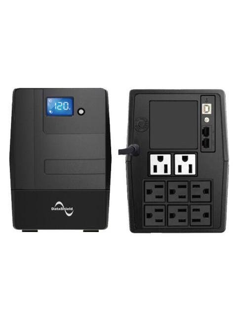 NO BREAK DATASHIELD KS1000 LCD 1000 VA 600 W 6 H NEGRO HOGAR Y OFICINA - Imagen 2