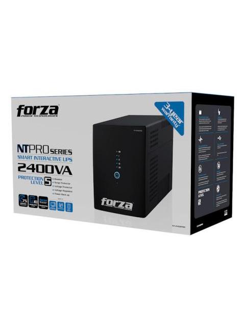 NO BREAK FORZA POWER TECHNOLOGIES NT-2401PRO LINEA INTERACTIVA 1.2KW 2.4KVA ENTRADA 89V - 145V SALIDA 120V 10 SALIDAS - Imagen 6