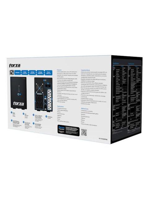 NO BREAK FORZA POWER TECHNOLOGIES NT-2401PRO LINEA INTERACTIVA 1.2KW 2.4KVA ENTRADA 89V - 145V SALIDA 120V 10 SALIDAS - Imagen 7