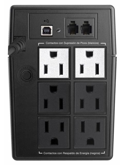 NO BREAK KOBLENZ 5516 USB-R LINEA INTERACTIVA 330W 550VA ENTRADA 120V SALIDA 120V 6 CONTACTOS - Imagen 4