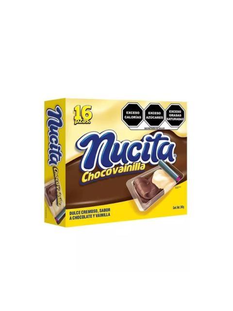 NUCITA CHOCOLATE VAINILLA CHOCOLATE PAQUETE CON 16 PIEZAS DE 15 GR