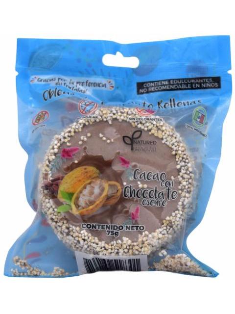 OBLEAS AMARANTO CACAO CON CHOCOLATE OSCURO 75 G NATURED C 10