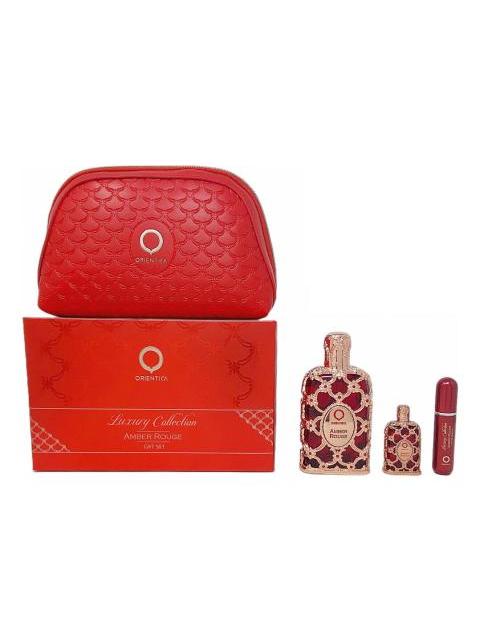 ORIENTICA AMBER ROUGE SET DE 4 PZ CON MINI Y BOLSO UNISEX