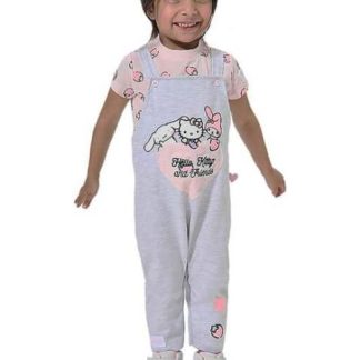 OVEROL HELLO KITTY CINNAMOROLL MY MELODY GRIS HELLO KITTY AND FRIENDS